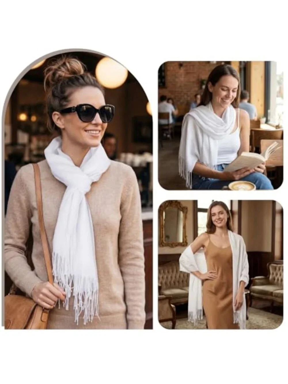 Women's Scarf Pashmina Shawls Wraps for Evening Dress Bridesmaid Wedding